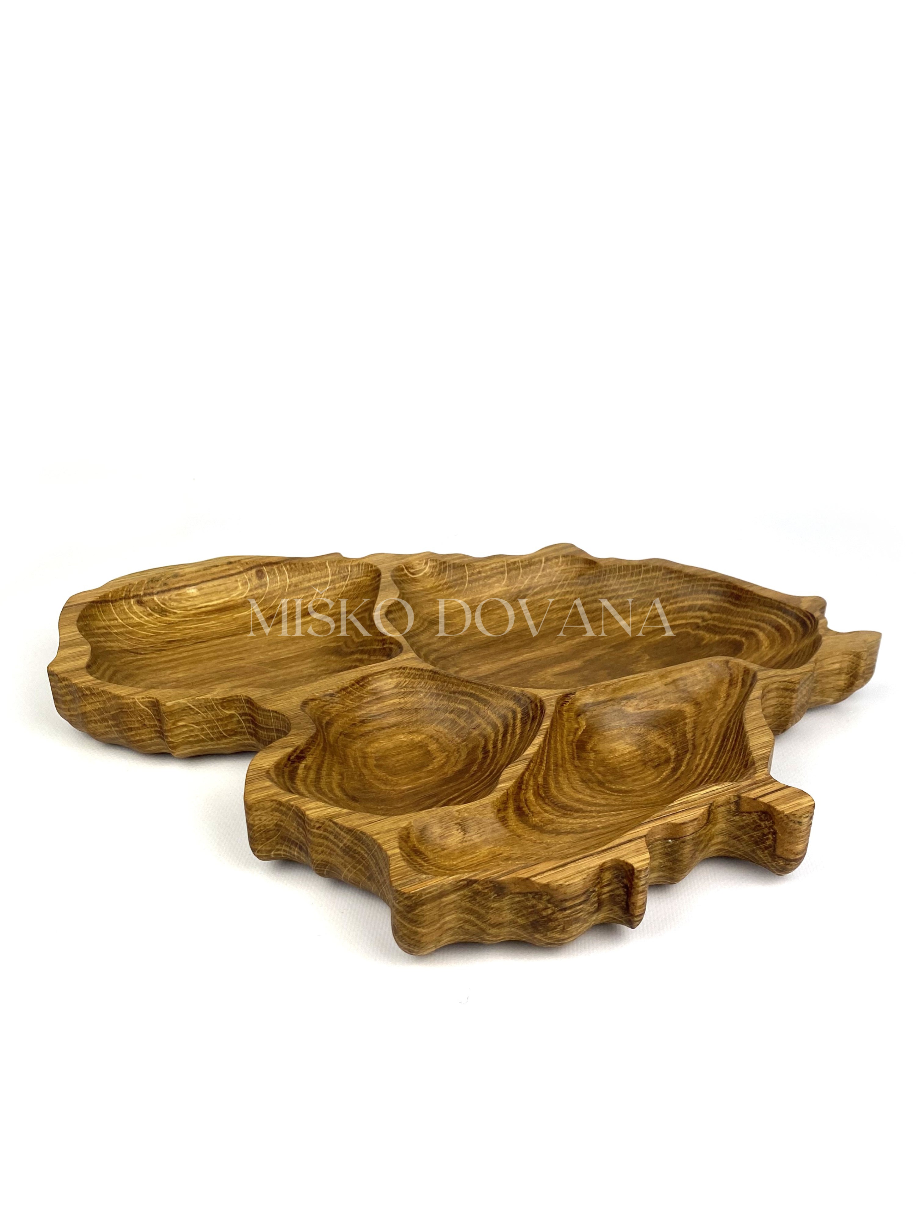 Padėklas LIETUVA iš vientisos ąžuolo medienos